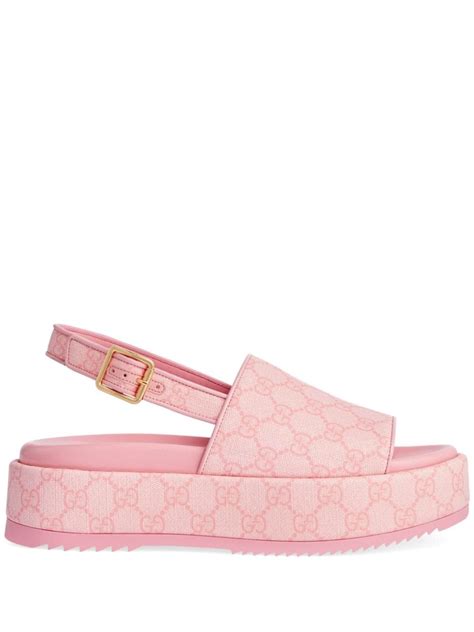 pink gucci slides platform.